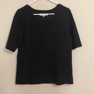 Loft Black Textured Top